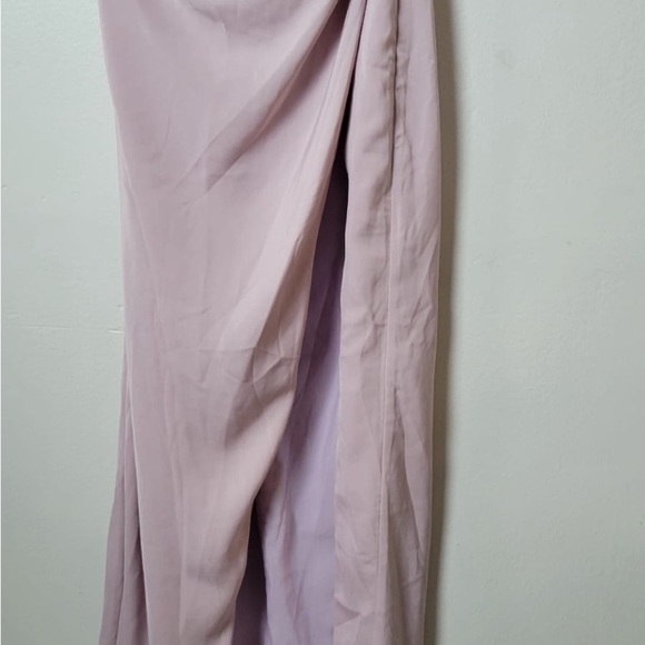 SUPER DOWN Revolve Lilac Gown Front Slit Spring Wedding Brides Maid Dress Sz XS - Picture 5 of 7